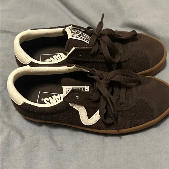 Vans Chocolate Brown Sneakers with Cream Accents - Picture 6 of 6